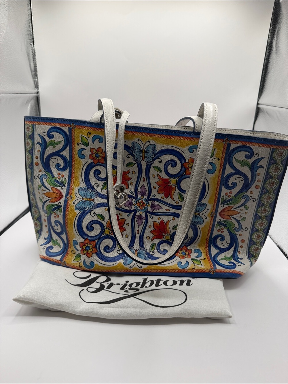 Retired Brighton La Farfalla Carina Tile Handbag